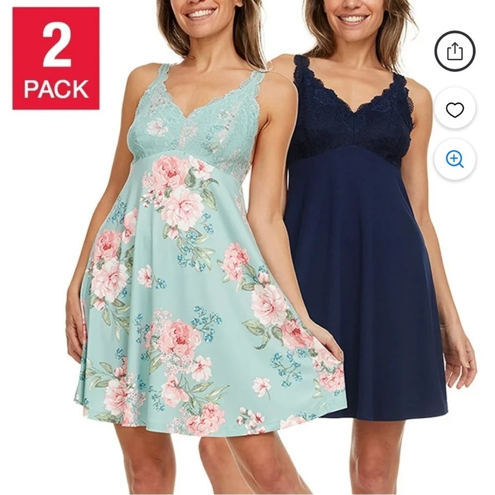 Open box Flora Nikrooz Women's 2-Pack Lace Camisoles L